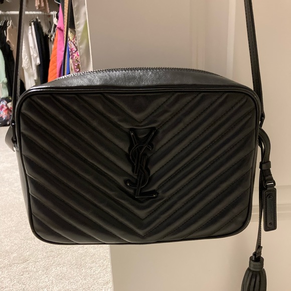 Yves Saint Laurent Handbags - Lou Medium Monogram YSL Calf Crossbody Bag